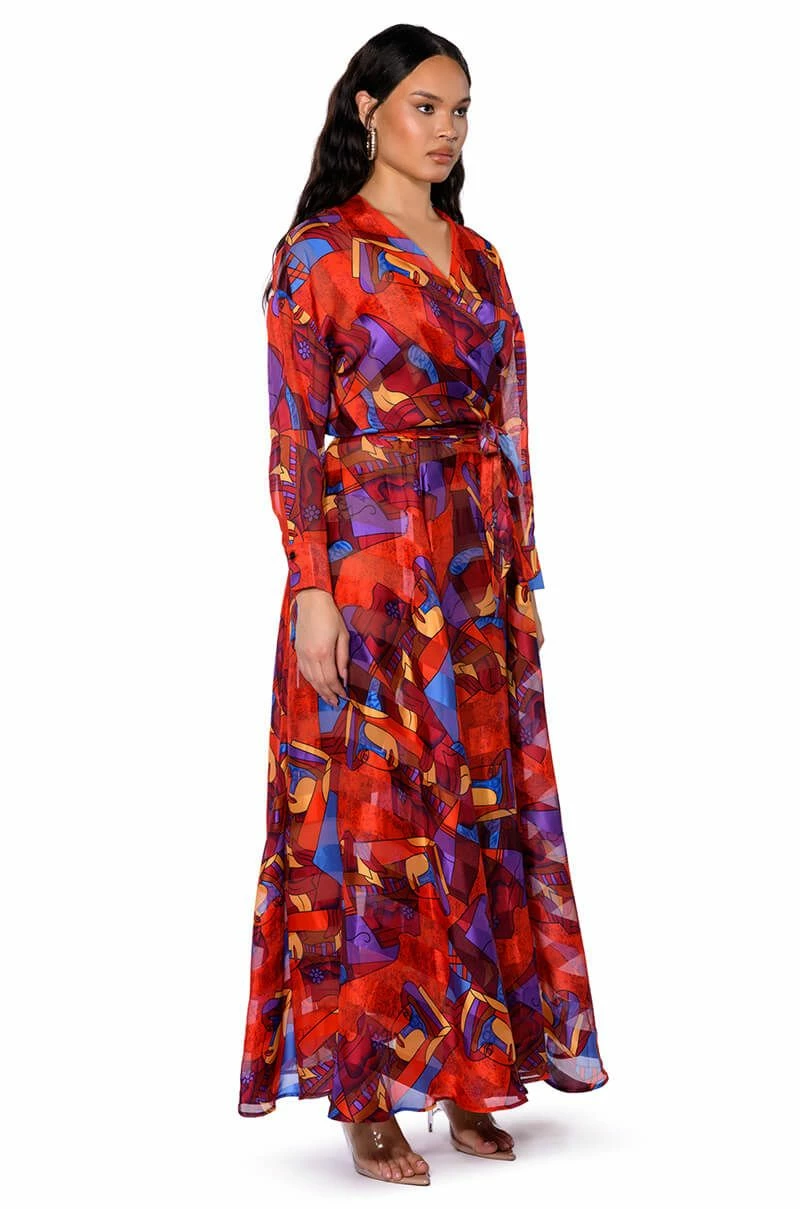 AESTHETIC SCARF PRINT MAXI SKIRT - Image 5