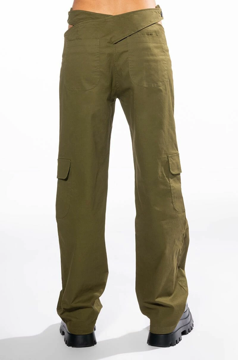 ALL I WANT DETAILED WAIST STRAIGHT LEG CARGO PANT - Image 5