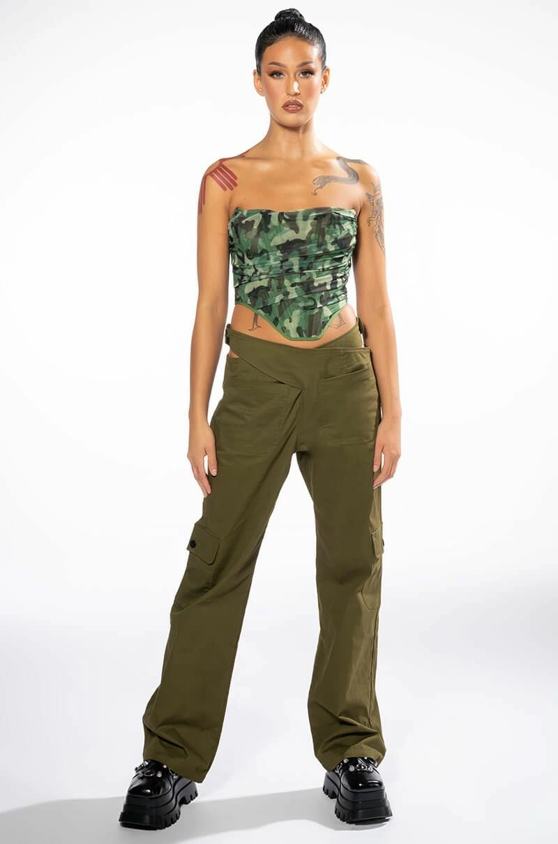 ALL I WANT DETAILED WAIST STRAIGHT LEG CARGO PANT - Image 7