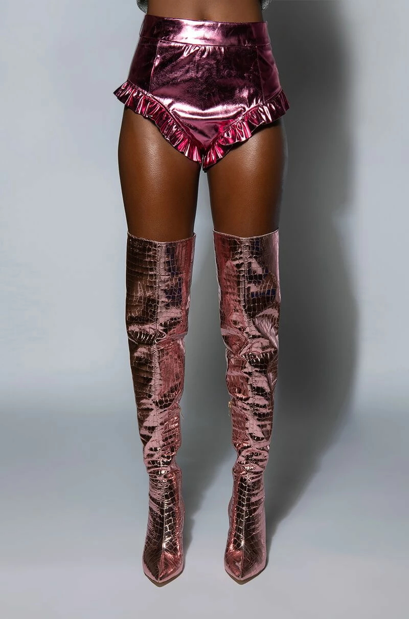 ASTRID MINI METALLIC SHORTS - Image 4