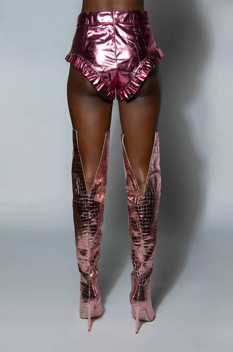 ASTRID MINI METALLIC SHORTS - Image 6