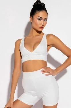 BASIC LUXE WHITE BIKER SHORT 15 BASIC LUXE WHITE BIKER SHORT -HORSE GIRL Shop basic luxe white biker short white 4 4