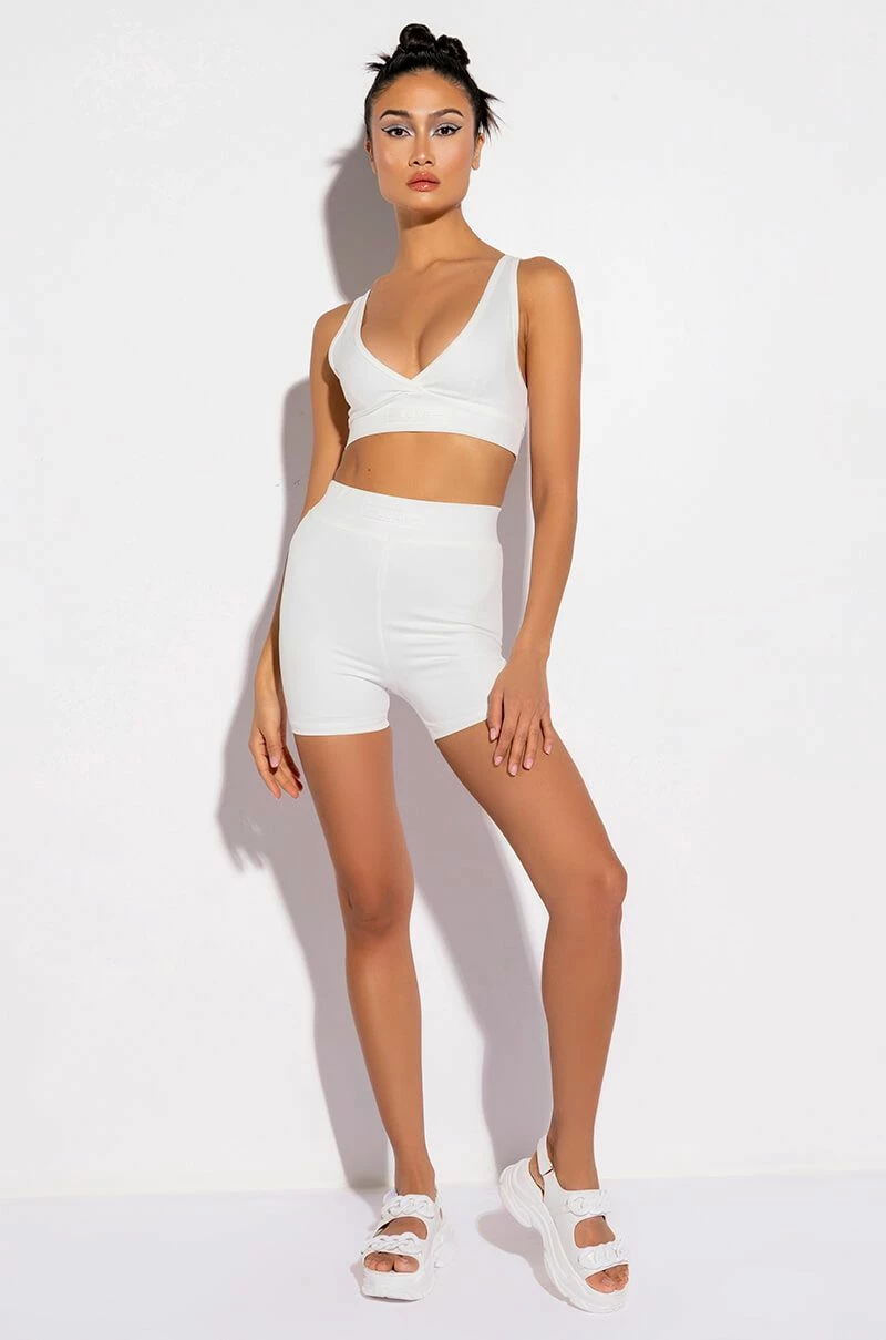 BASIC LUXE WHITE BIKER SHORT 7 BASIC LUXE WHITE BIKER SHORT - Image 5