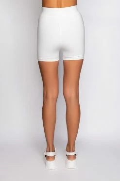 BASIC LUXE WHITE BIKER SHORT 19 BASIC LUXE WHITE BIKER SHORT -HORSE GIRL Shop basic luxe white biker short white 8 8