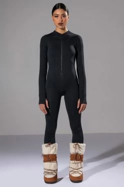 BEST WITH ANYTHING ZIP UP CATSUIT