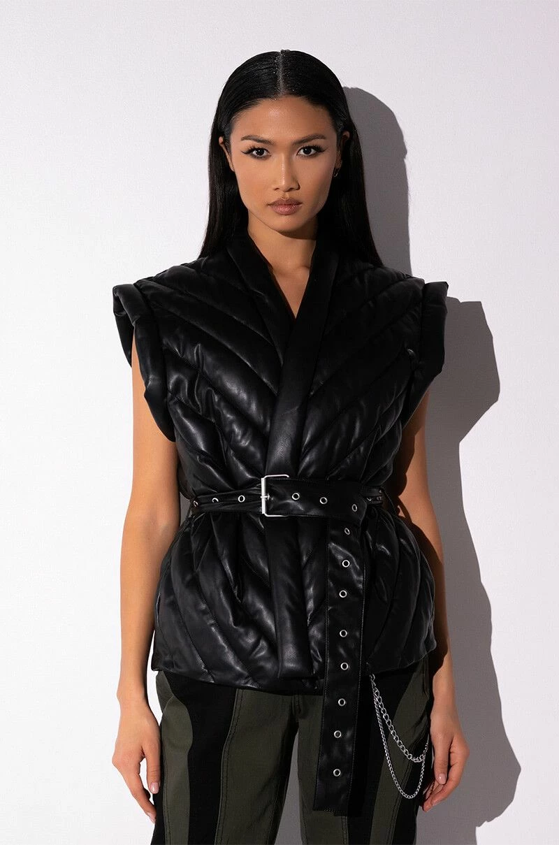 BLANK NYC UNDER THE RADAR PU VEST - Image 4