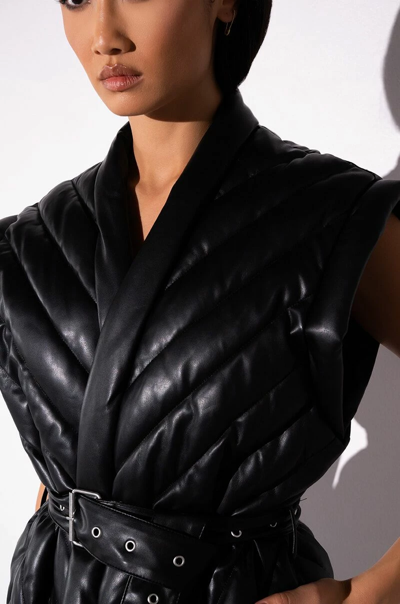 BLANK NYC UNDER THE RADAR PU VEST - Image 7