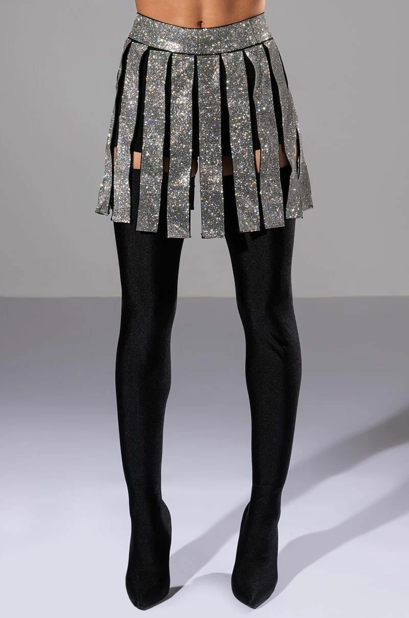 CAPTAIN OF THE TEAM RHINESTONE MINI SKIRT - Image 5