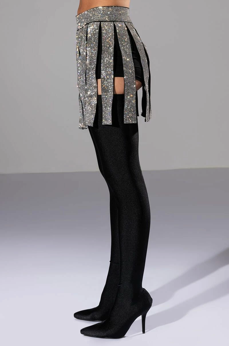 CAPTAIN OF THE TEAM RHINESTONE MINI SKIRT - Image 6