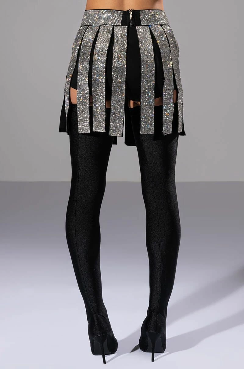 CAPTAIN OF THE TEAM RHINESTONE MINI SKIRT - Image 7