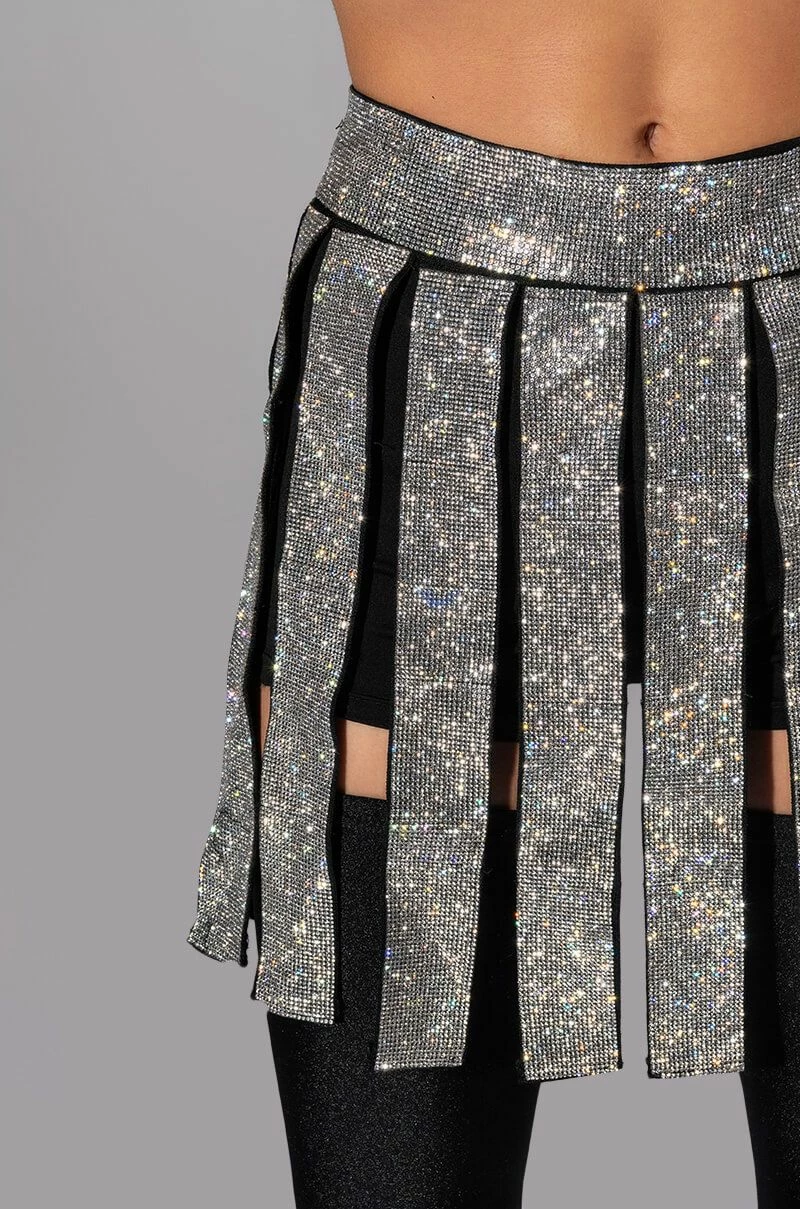 CAPTAIN OF THE TEAM RHINESTONE MINI SKIRT - Image 8