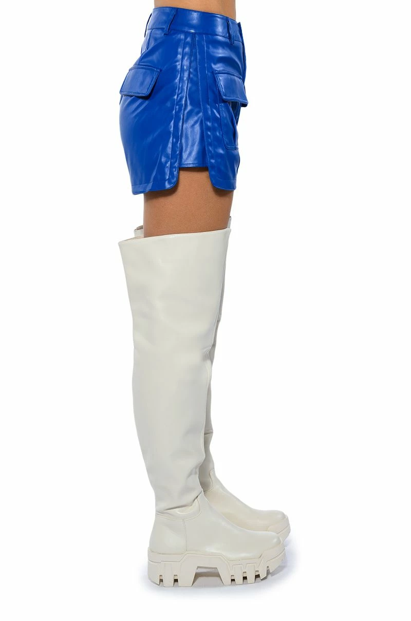 CORA POCKET DETAIL FAUX LEATHER SHORT - Image 6