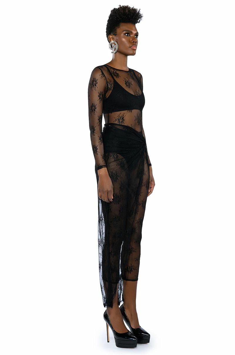 DAY BY DAY LACE JUMPSUIT AND TWIST FRONT MAXI SKIRT SET - Image 4