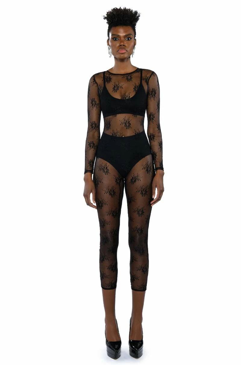 DAY BY DAY LACE JUMPSUIT AND TWIST FRONT MAXI SKIRT SET - Image 5