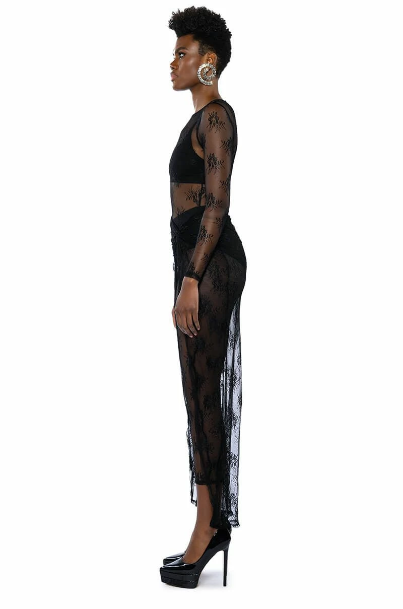 DAY BY DAY LACE JUMPSUIT AND TWIST FRONT MAXI SKIRT SET - Image 7