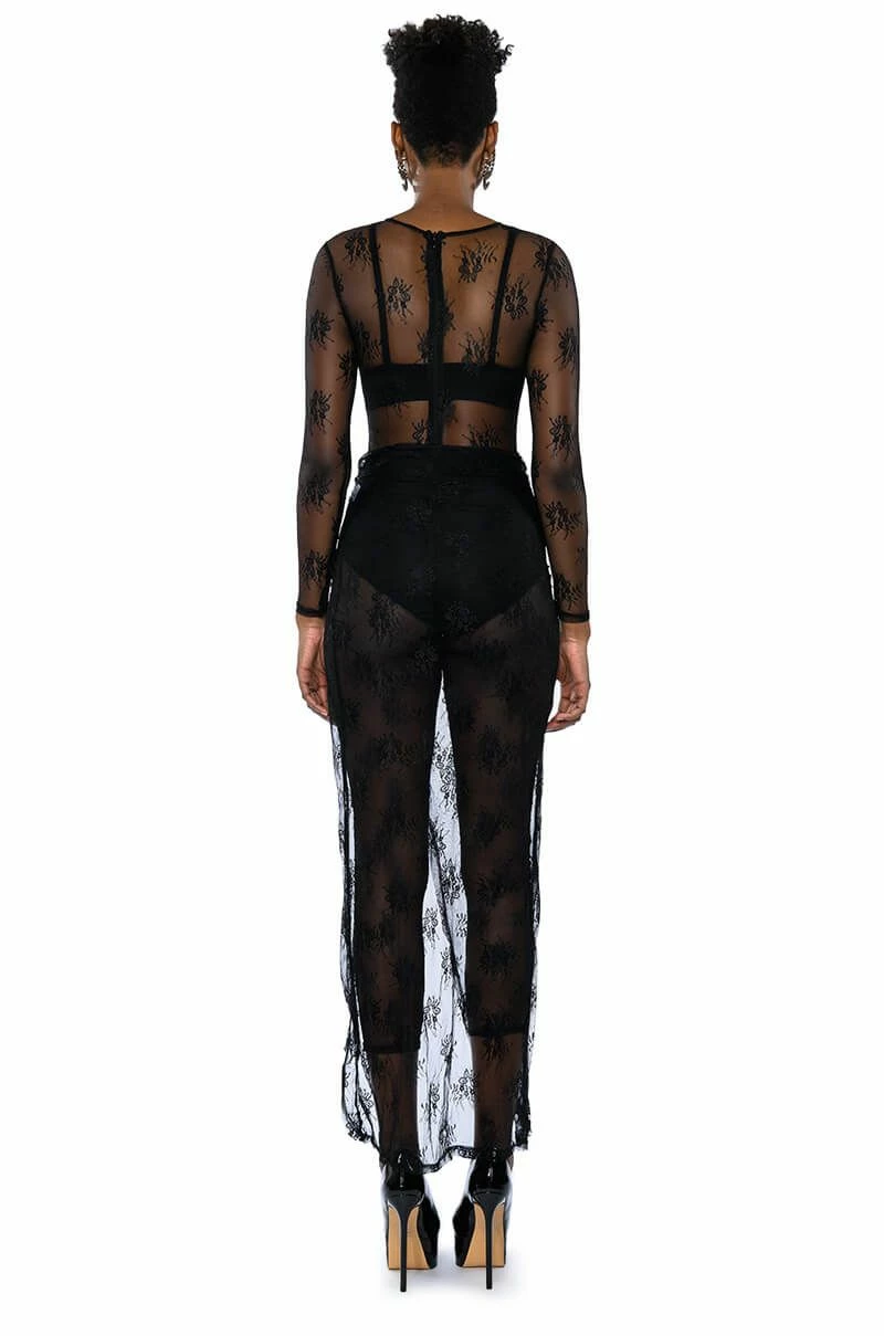 DAY BY DAY LACE JUMPSUIT AND TWIST FRONT MAXI SKIRT SET - Image 8