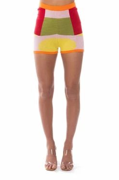 DONNA KNIT BOOTY SHORT 17 DONNA KNIT BOOTY SHORT -HORSE GIRL Shop donna knit booty short orange multi 6 6
