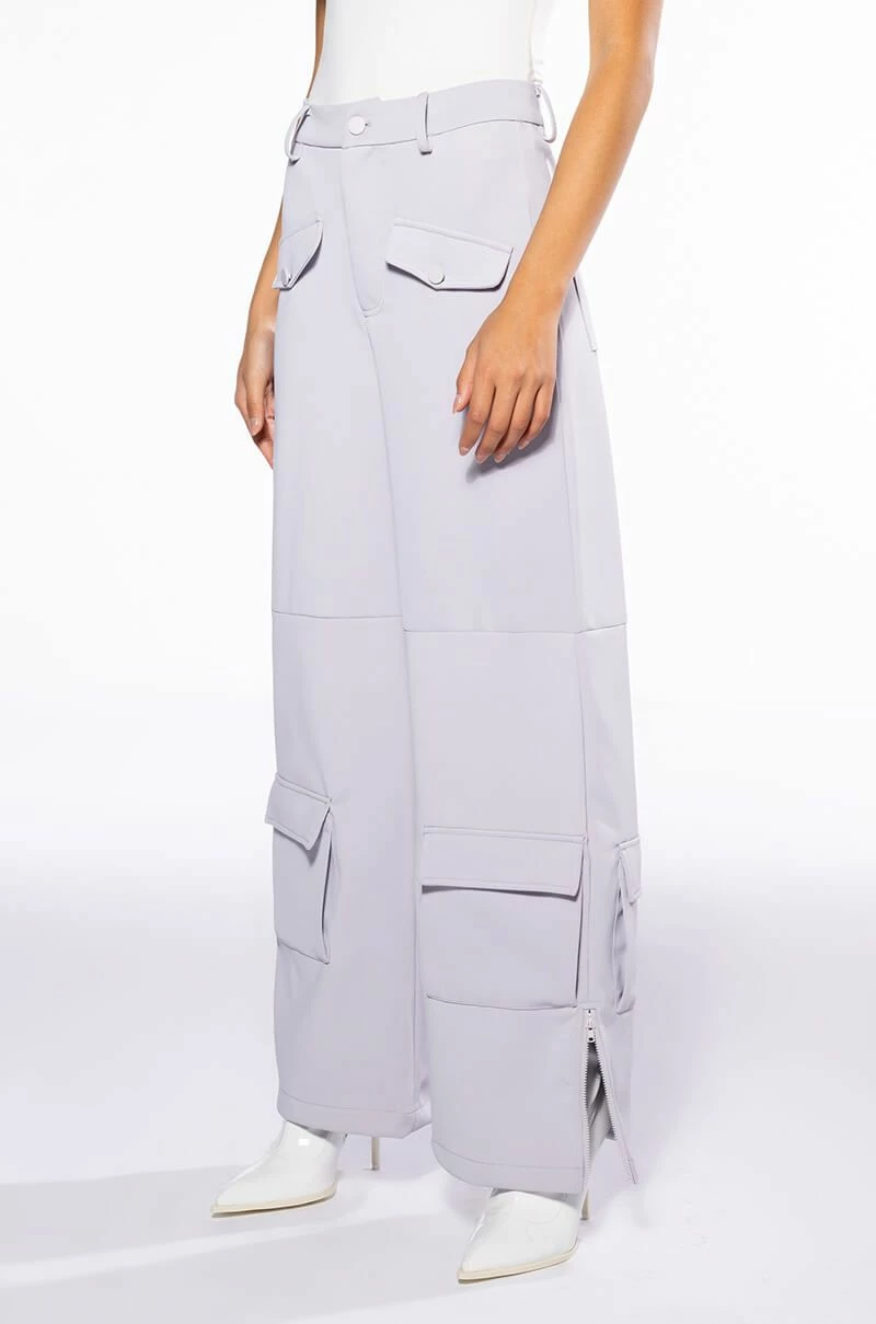 ELEVATED CARGO PANTS IN LIGHT GREY - Image 2