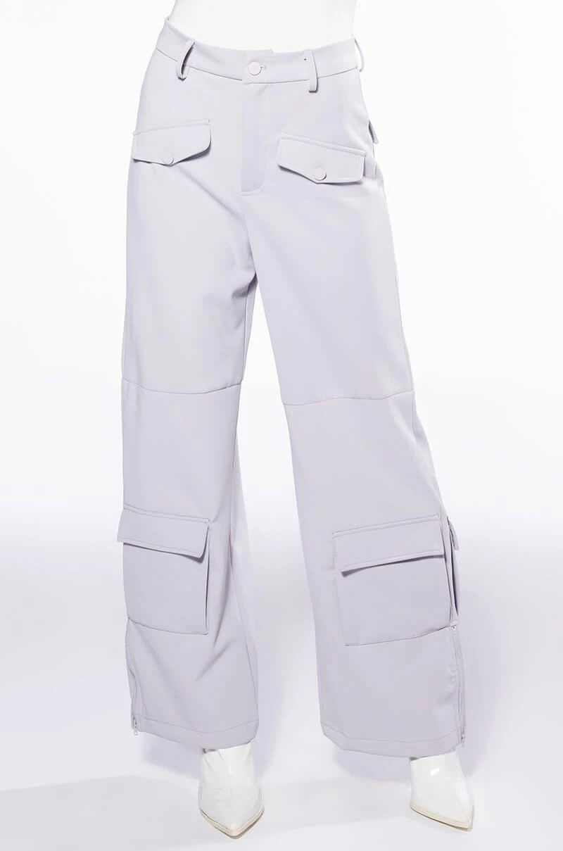 ELEVATED CARGO PANTS IN LIGHT GREY - Image 6