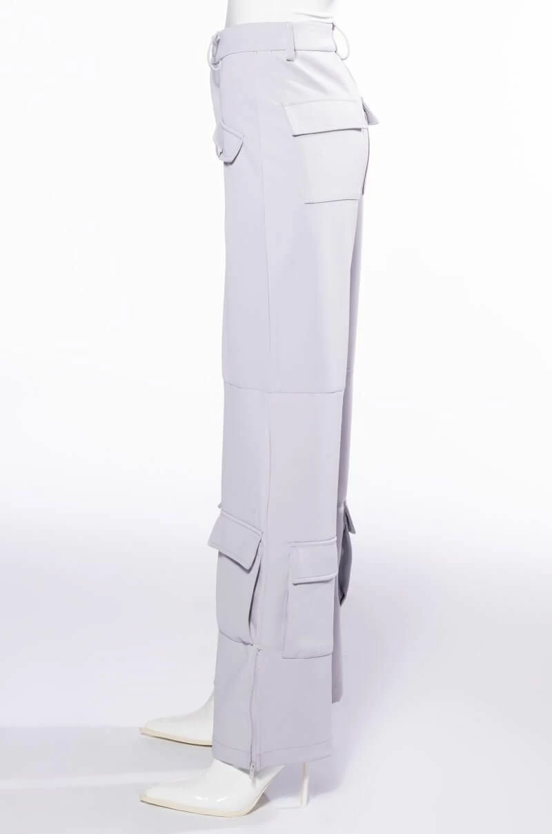 ELEVATED CARGO PANTS IN LIGHT GREY - Image 7