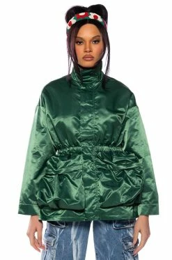 EMERALD CITY CINCHED NYLON JACKET