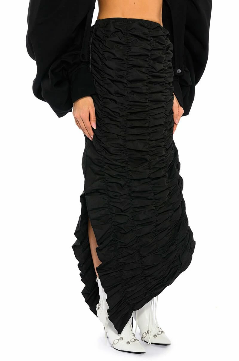 ENCORE SCRUNCHED SLIT MAXI SKIRT - Image 2