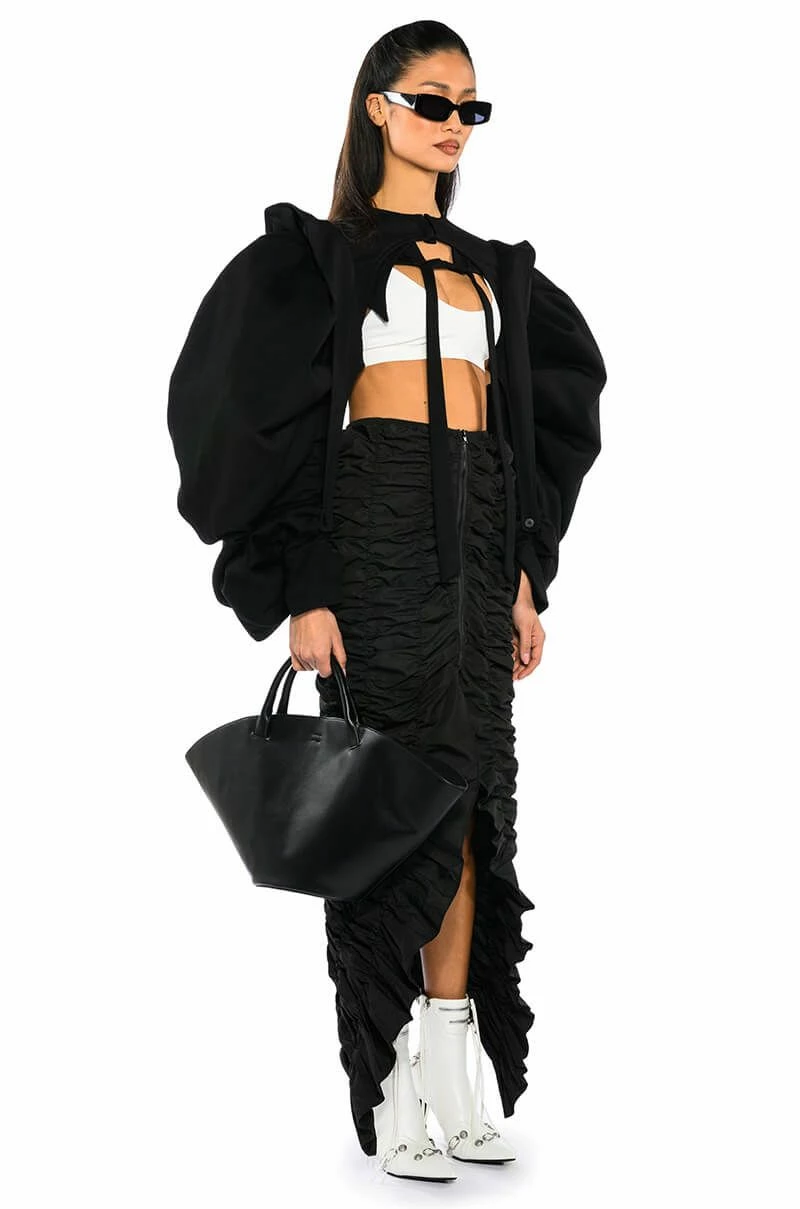 ENCORE SCRUNCHED SLIT MAXI SKIRT - Image 4