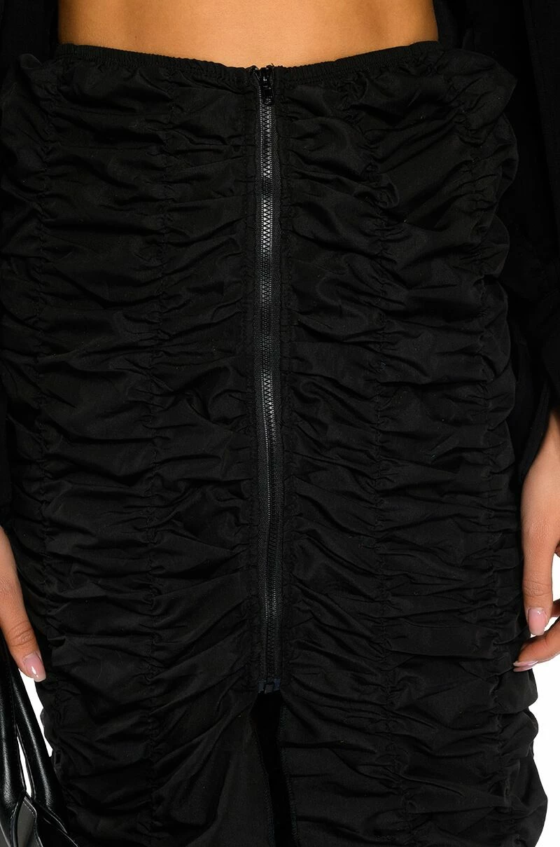 ENCORE SCRUNCHED SLIT MAXI SKIRT - Image 9