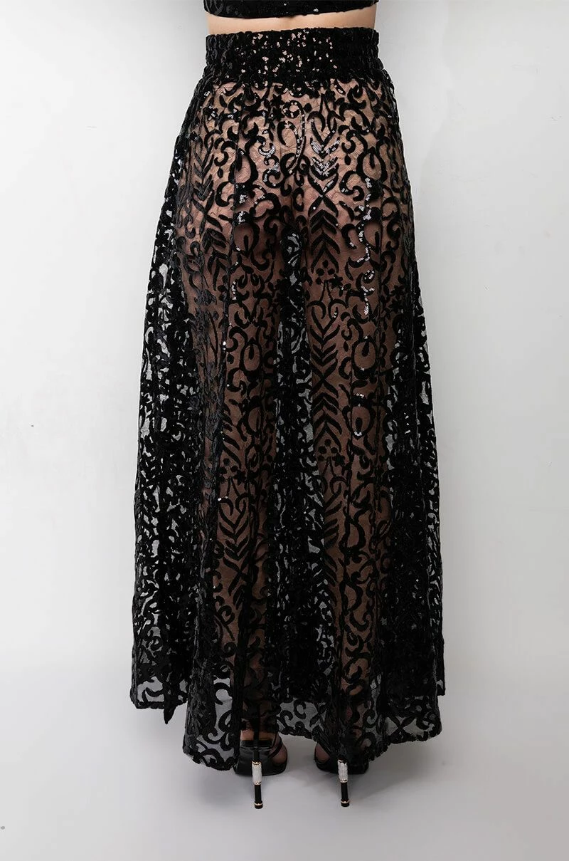 ESTELLE SEQUIN MAXI SKIRT - Image 5