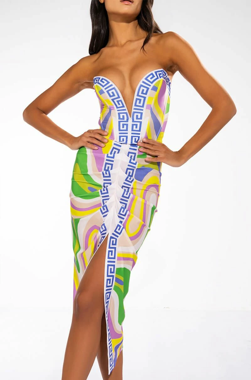 EVOLVE FRONT SLIT MIDI SKIRT - Image 2