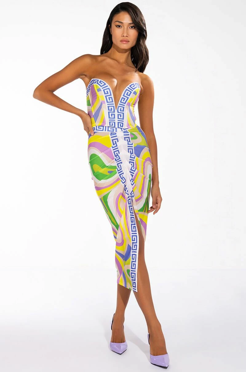 EVOLVE FRONT SLIT MIDI SKIRT - Image 3