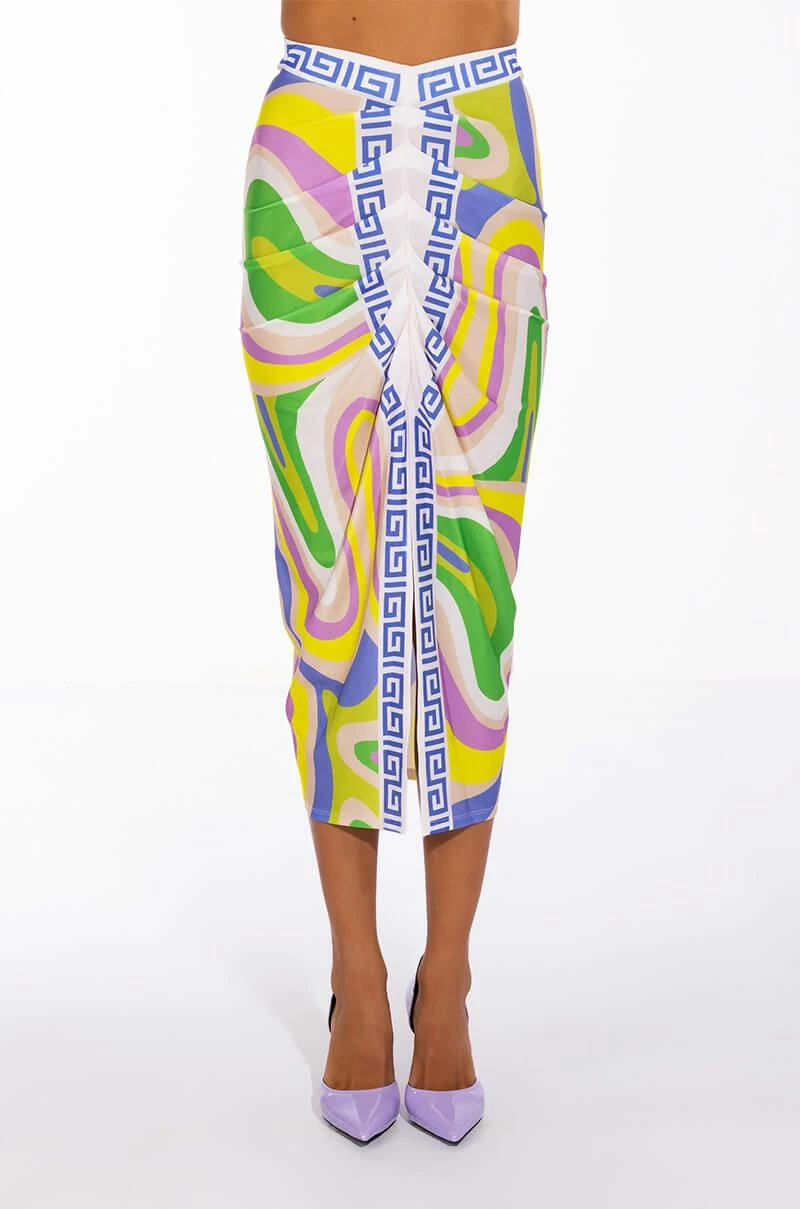 EVOLVE FRONT SLIT MIDI SKIRT - Image 4