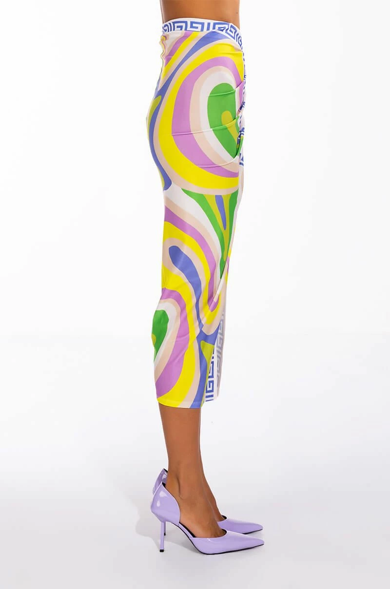 EVOLVE FRONT SLIT MIDI SKIRT - Image 5