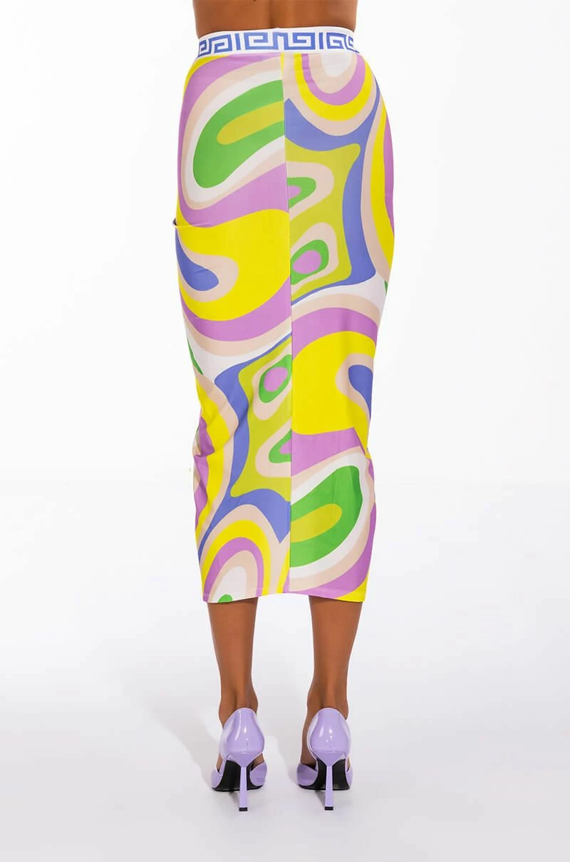 EVOLVE FRONT SLIT MIDI SKIRT - Image 6