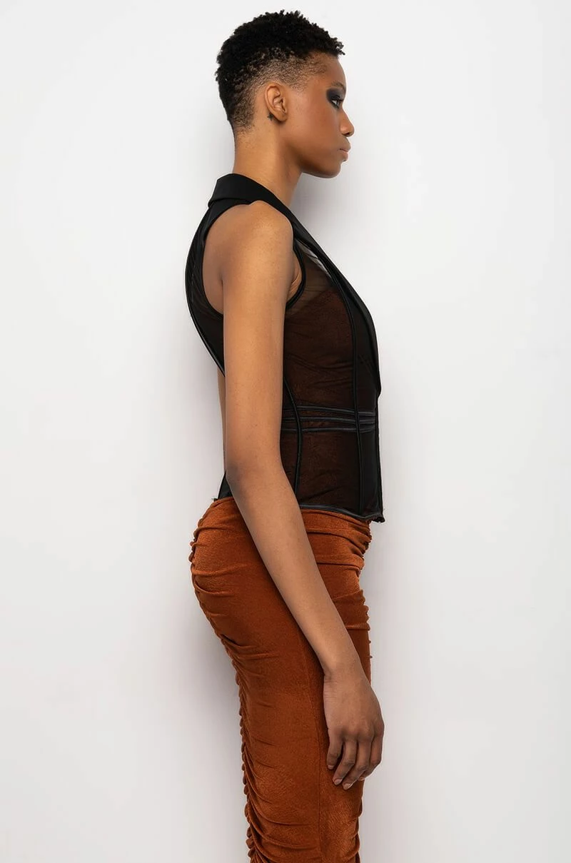 FASHION HEIST MESH CORSET VEST - Image 4