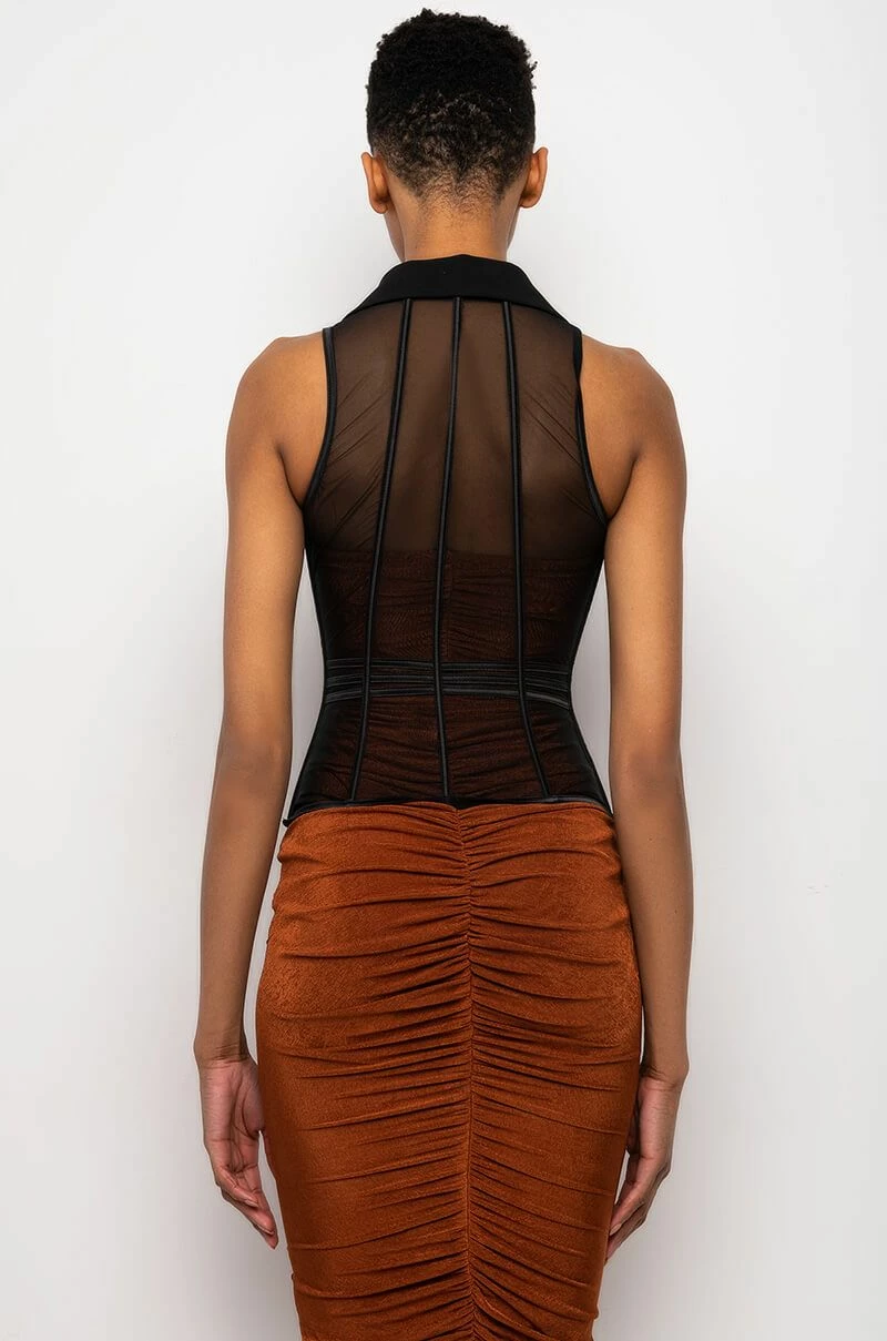 FASHION HEIST MESH CORSET VEST - Image 5
