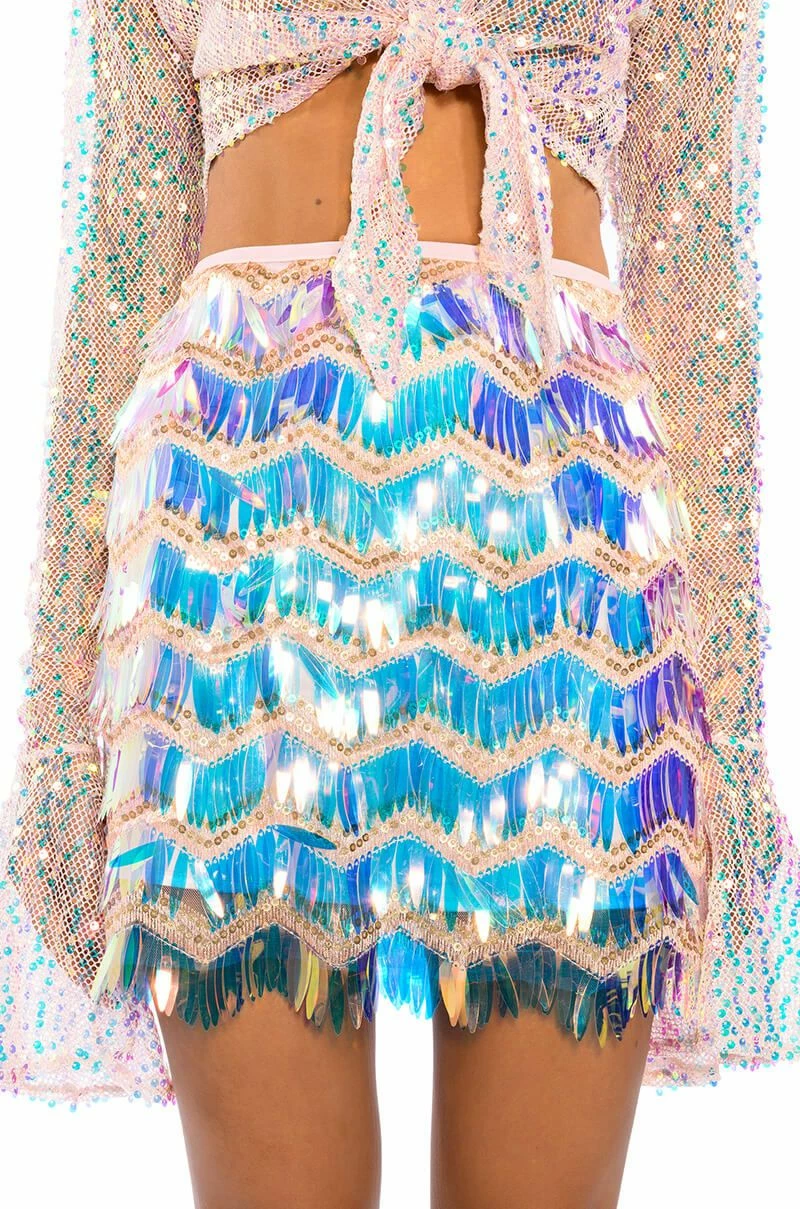 FLASH ON PLEASE SEQUIN MINI SKIRT - Image 3