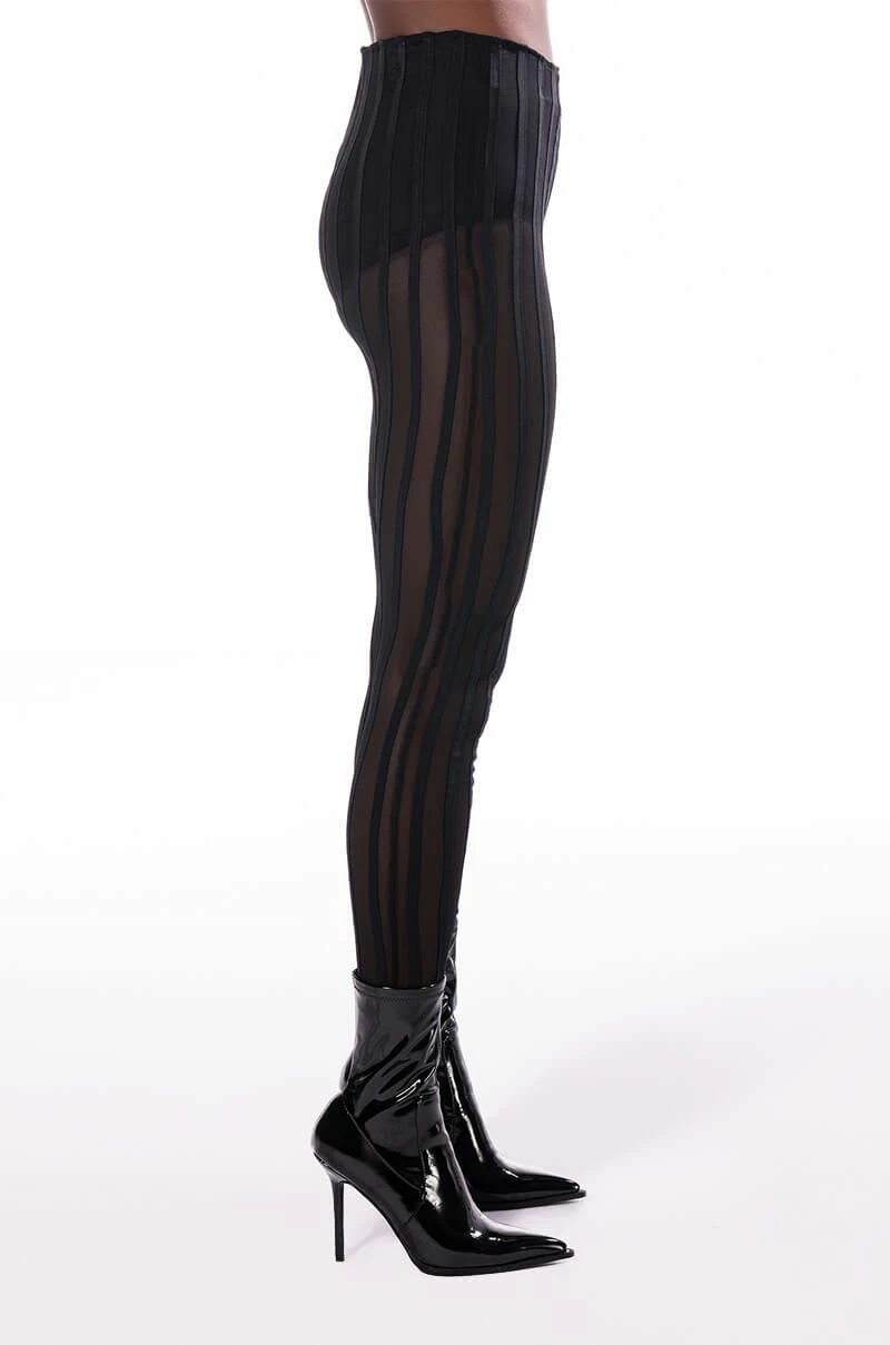 HEAR ME SAY MESH STRIPED LEGGING - Image 3