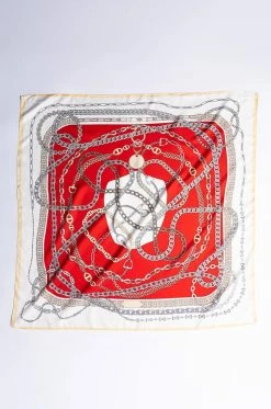 HOLLYWOOD RED SATIN SCARF