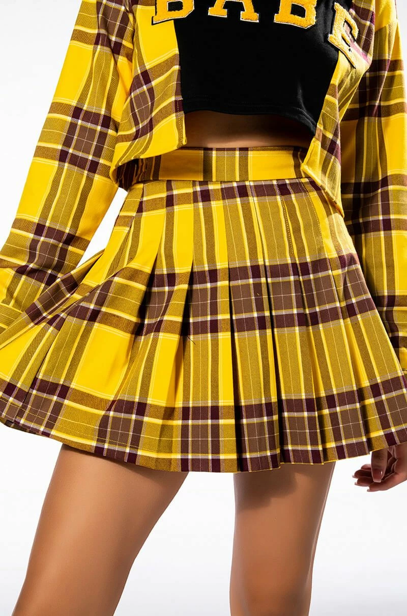 HOMECOMING BABE PLEATED MINI SKIRT - Image 2