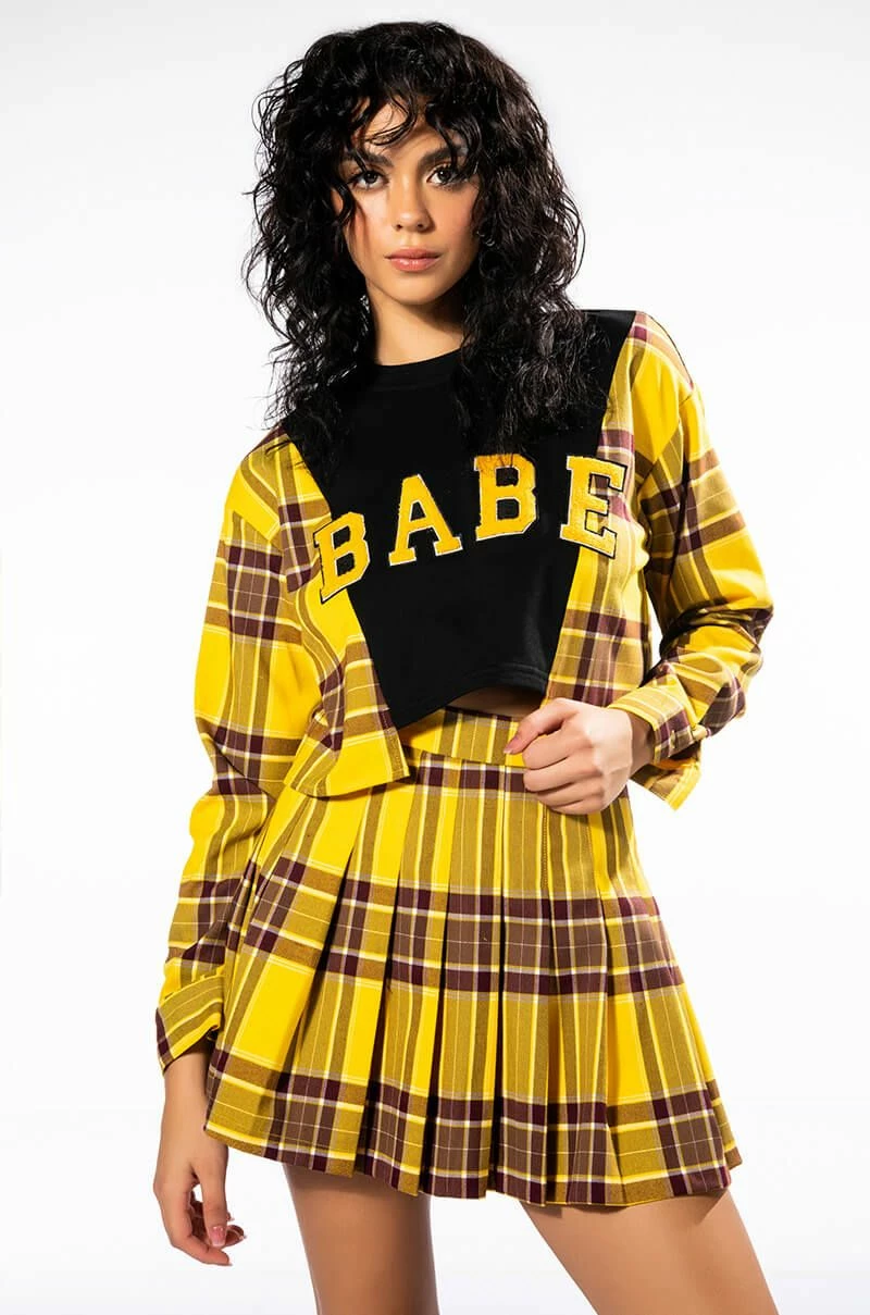 HOMECOMING BABE PLEATED MINI SKIRT - Image 3