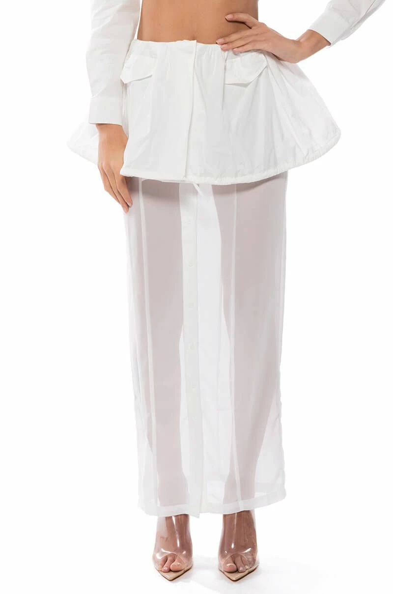 LAYERED SHIRT MAXI SKIRT - Image 2