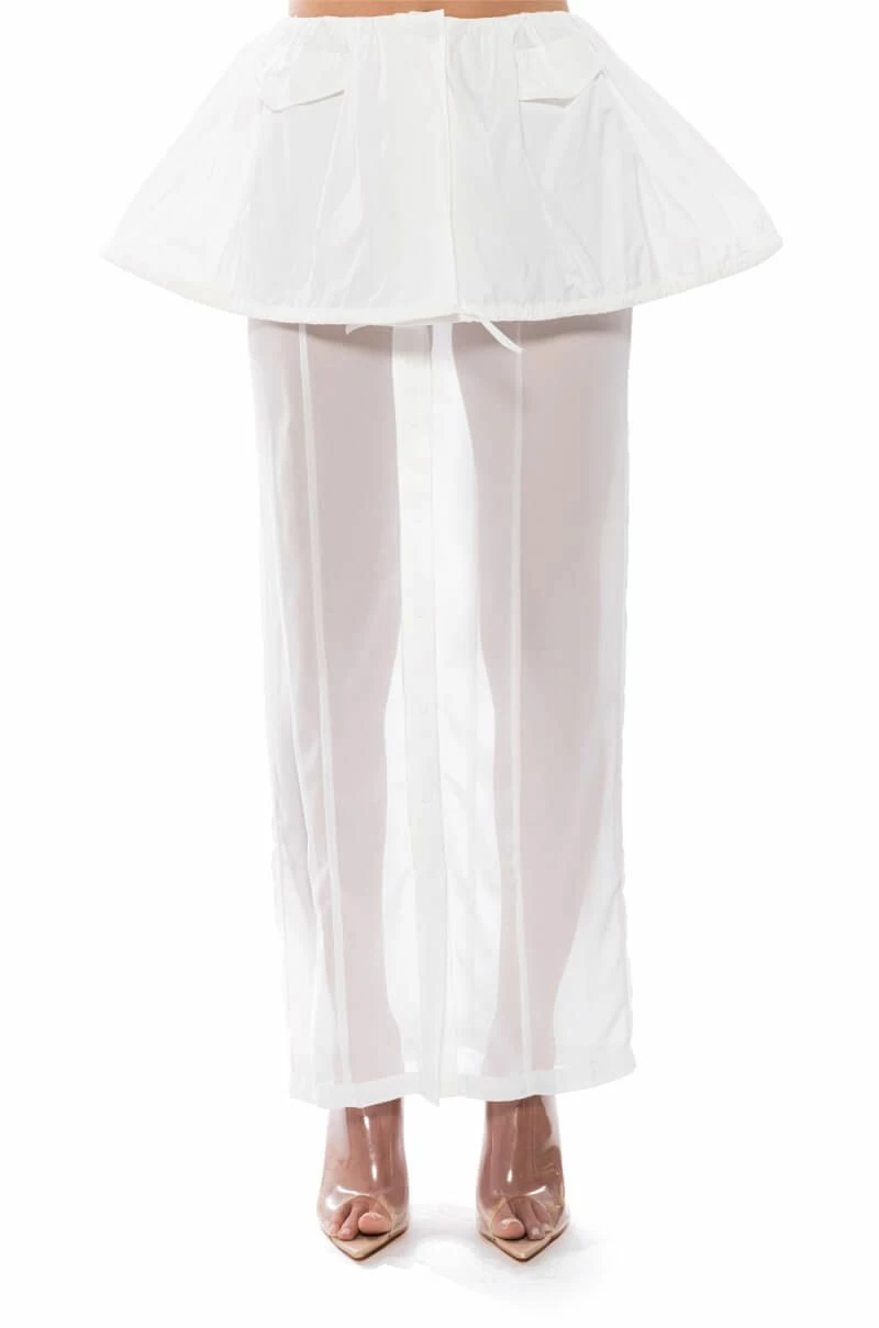 LAYERED SHIRT MAXI SKIRT - Image 4