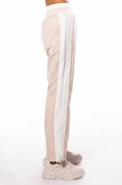 LISTEN UP COLOR BLOCK WIDE LEG SWEATPANT 13 LISTEN UP COLOR BLOCK WIDE LEG SWEATPANT -HORSE GIRL Shop listen up color block wide leg sweatpant beige 5 5