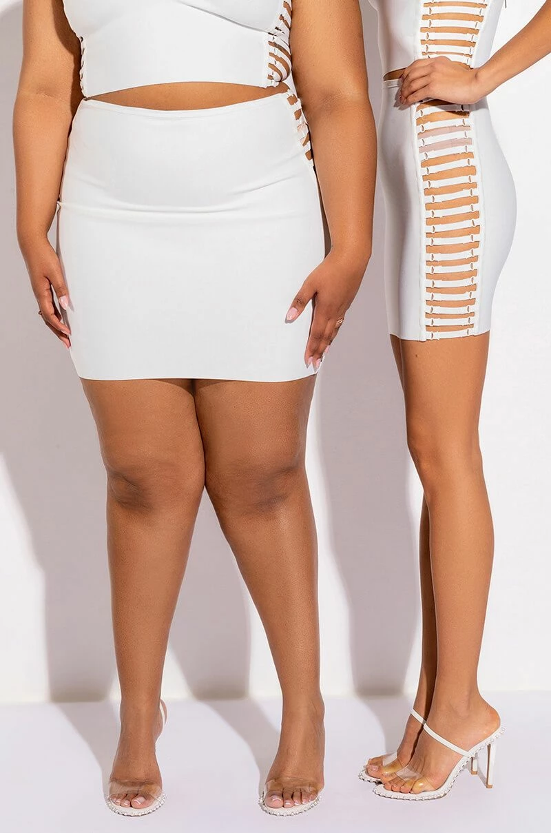 MISBEHAVED BANDAGE CUTOUT MINI SKIRT - Image 3