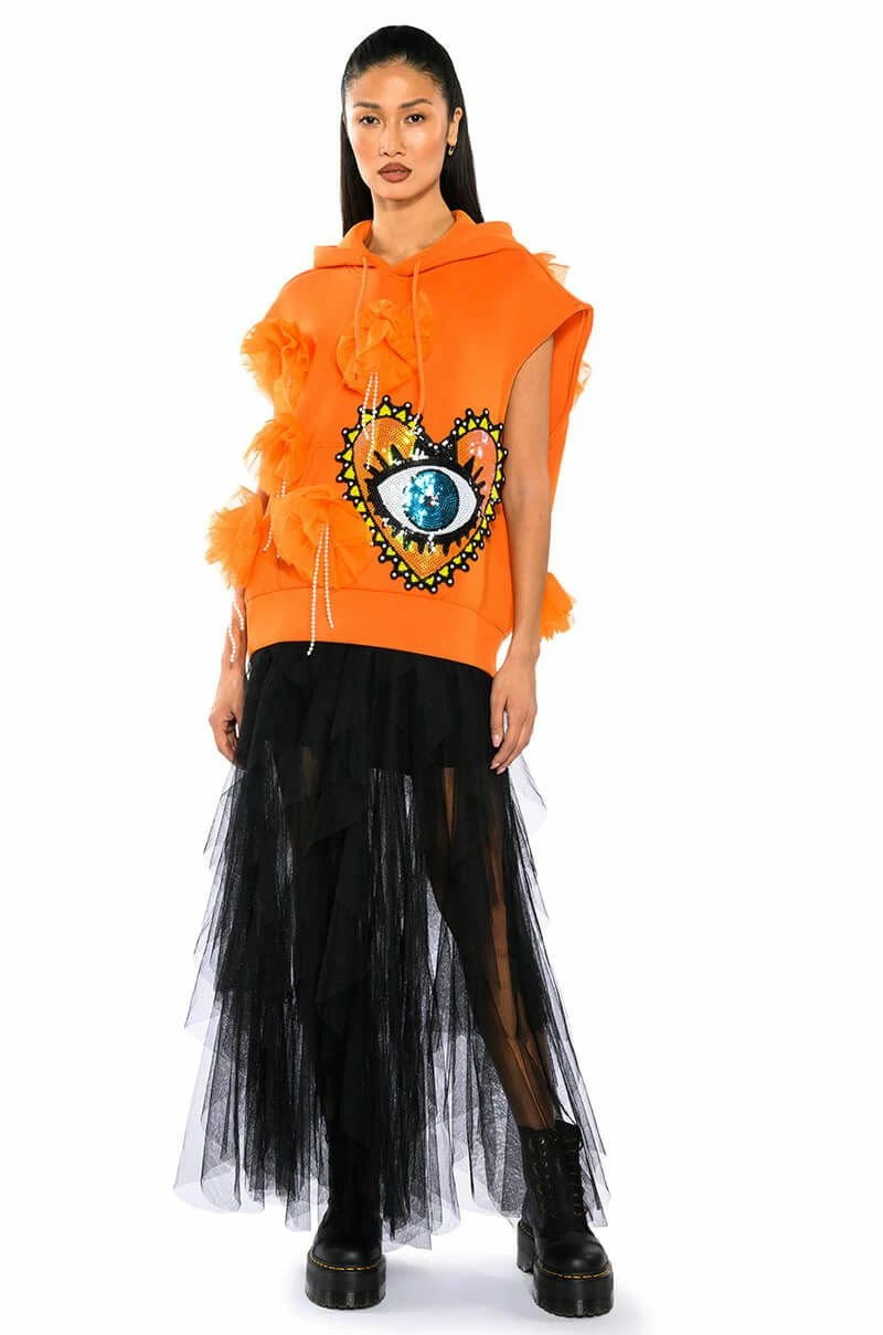 MODERN ROYALTY LAYERED MESH MAXI SKIRT - Image 4