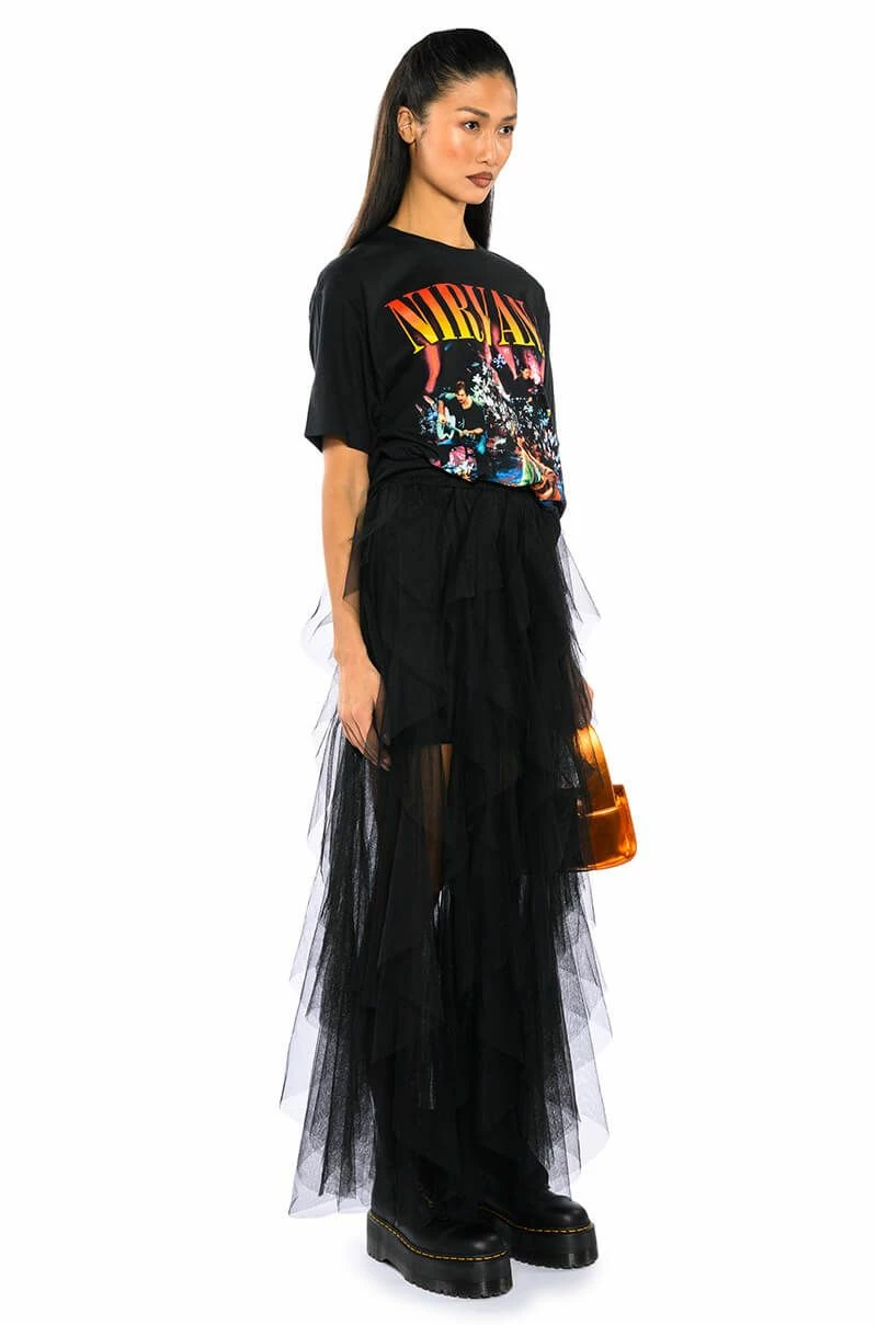 MODERN ROYALTY LAYERED MESH MAXI SKIRT - Image 5