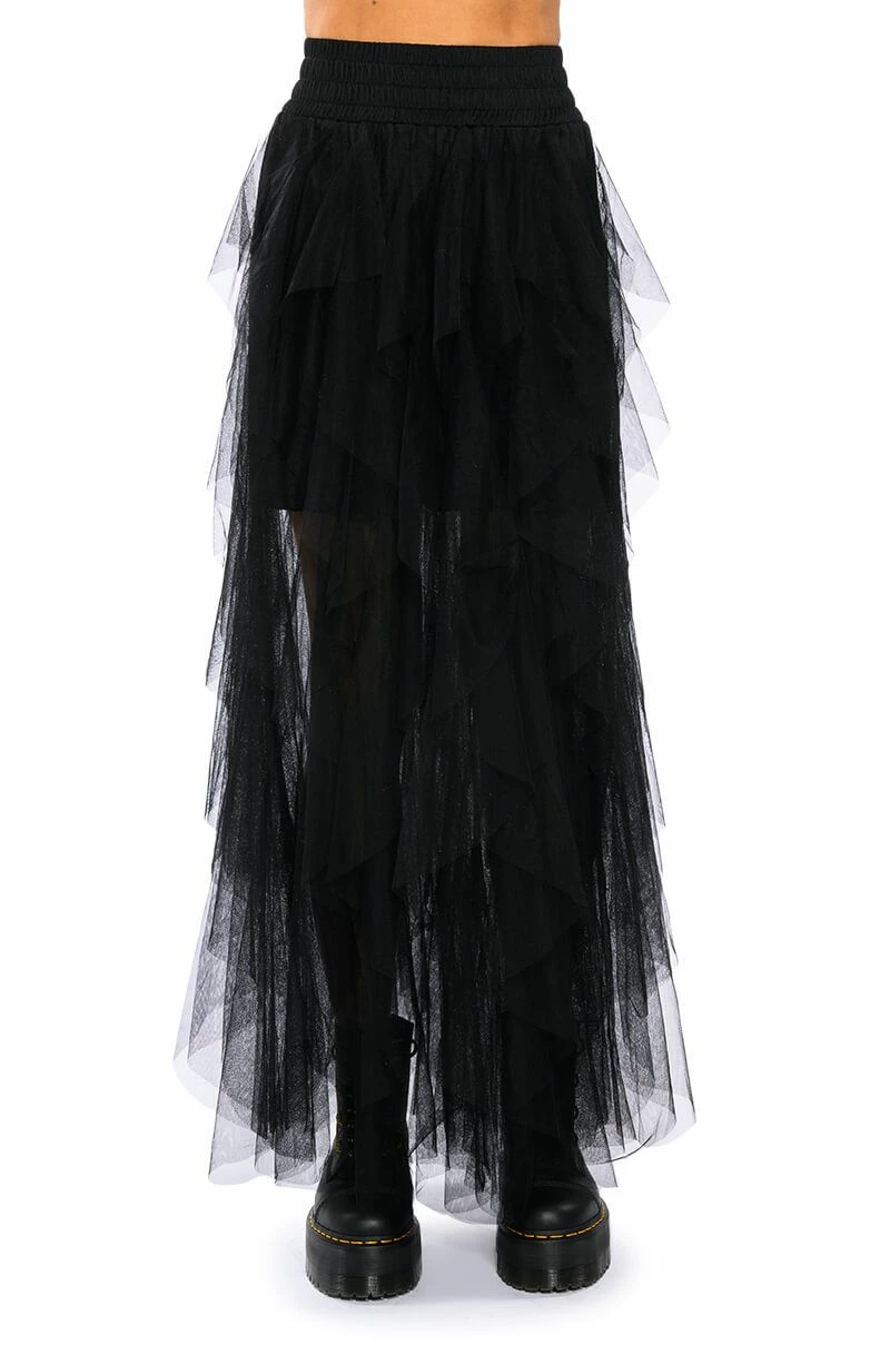 MODERN ROYALTY LAYERED MESH MAXI SKIRT - Image 6