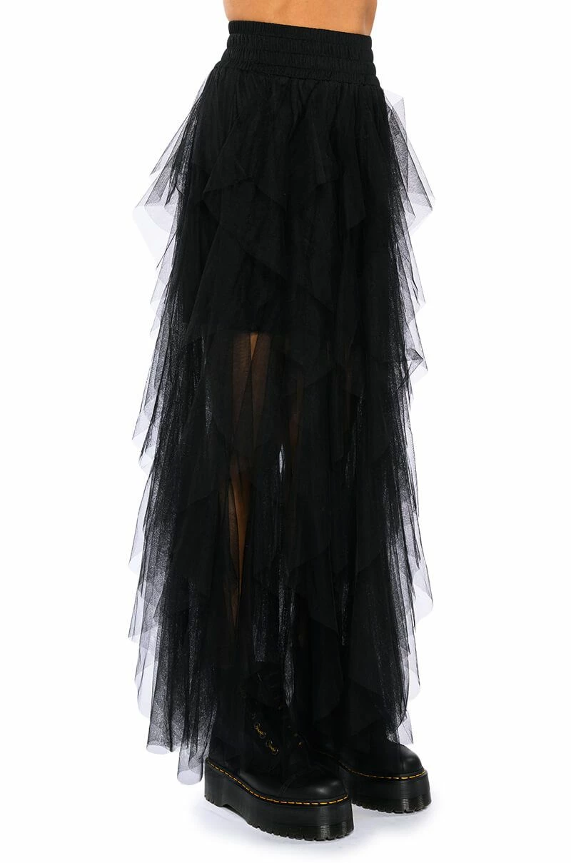 MODERN ROYALTY LAYERED MESH MAXI SKIRT - Image 7