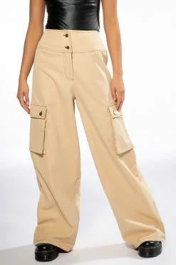 MONEY WIDE LEG CARGO PANTS